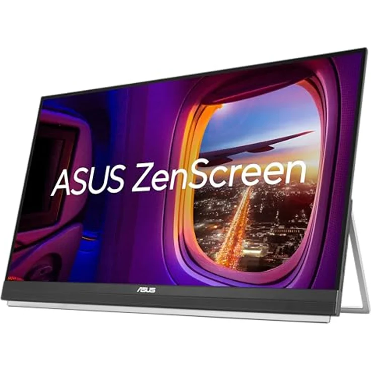 ASUS ZenScreen MB27ACF - 27 Zoll tragbarer USB Monitor - WQHD 2560x1440, USB Typ-C 70 Watt, HDMI, Autorotation, Kickstand, Adaptive-Sync - 100 Hz IPS Panel, 16:9, entspiegelt, Lautsprecher – Bild 3