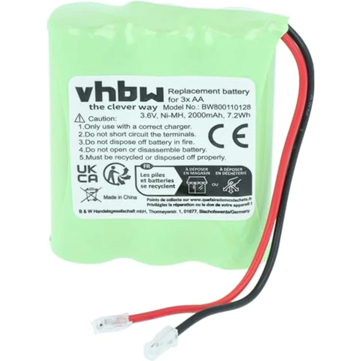 vhbw NiMH Universal Akku Akkupack 2000mAh 3.6V 3x AA – Bild 4