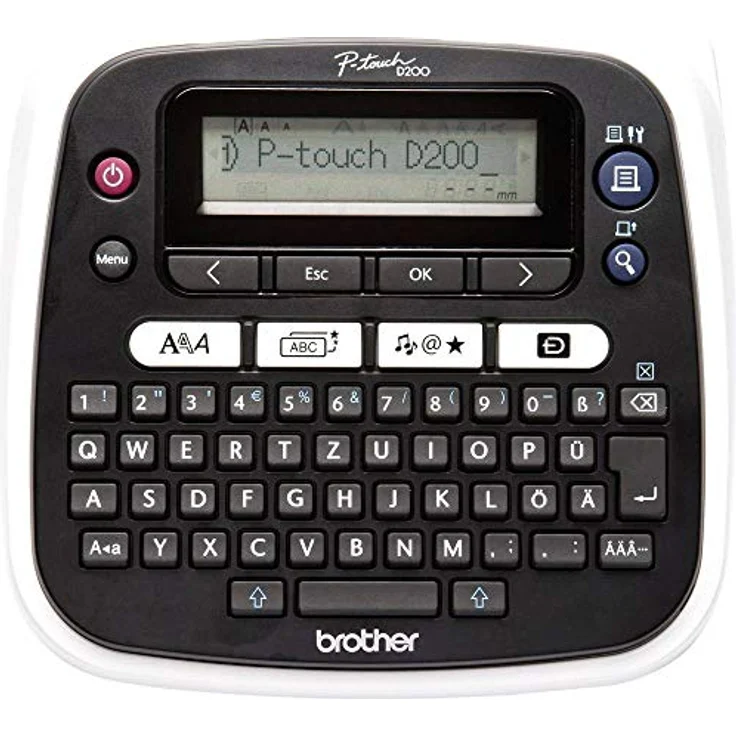 Brother PT-D200BWVP Beschriftungsgerät inklusive Netzadapter und Transportkoffer (für 3,5 bis 12 mm breite TZe-Schriftbänder, bis zu 20 mm-Sek. Druckgeschwindigkeit) – Bild 2