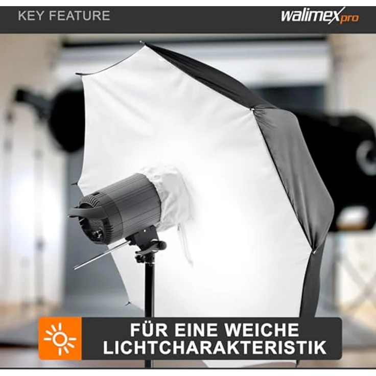 Walimex pro Schirmsoftbox Reflektor, 109cm – Bild 6