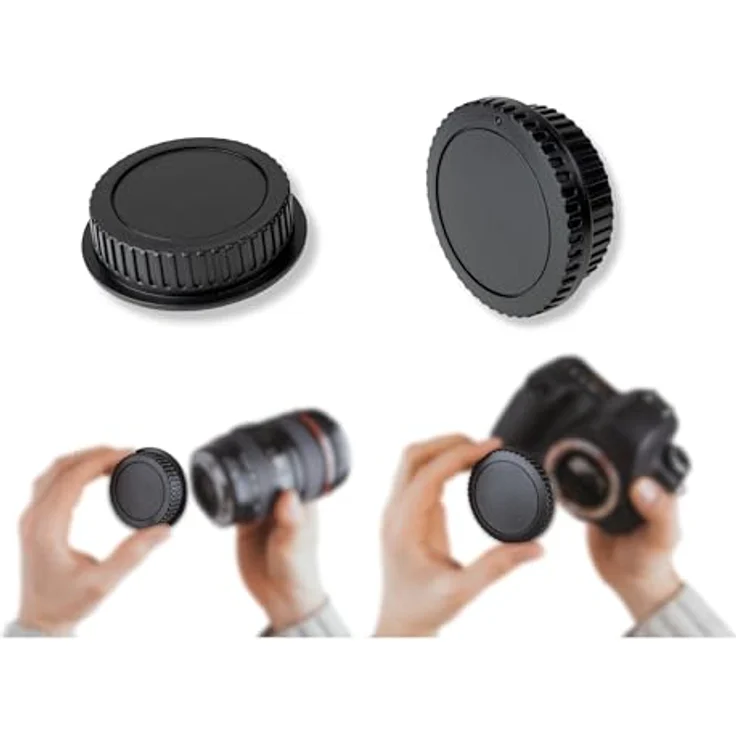 LENS-AID Lens-Aid Set Gehäusedeckel + Objektivdeckel (hinten) für Pentax K Mount, passgenau und optimaler Schutz für Kamera und Objektiv – Bild 1