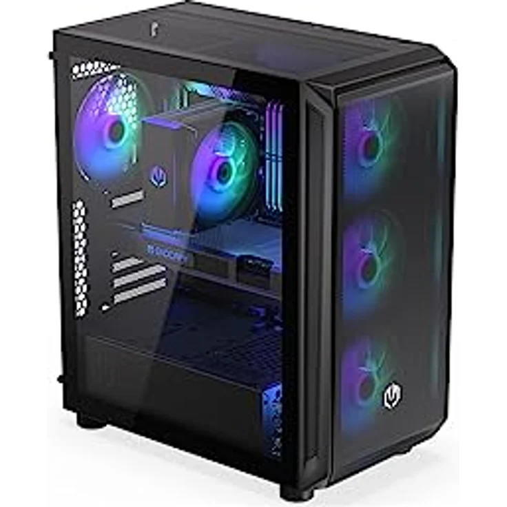 ENDORFY Arx 500 ARGB, 4 140-mm-ARGB-Lüfter im Lieferumfang enthalten, Seitenwand aus gehärtetem Glas, hohe Kompatibilität mit verschiedenen PC-Komponenten | EY2A011 – Bild 2