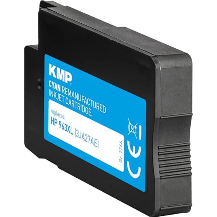 KMP Druckerpatrone Original Cyan 1766,6003, kompatibel mit höchster Farbintensität und Qualität – Bild 3