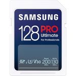 Samsung PRO Ultimate SD-Karte, 128 GB, UHS-I U3, Full HD & 4K UHD, 200 MB/s Lesen, 130 MB/s Schreiben, Speicherkarte für Smartphone, Drohne oder Action-Cam, MB-SY128S/WW