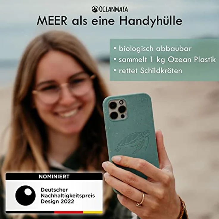 Oceanmata - iPhone 13 Mini Hülle Grün - iPhone 13 Mini Cover - Handyhülle iPhone 13 Mini -Biologische Apple iPhone Hülle Ozean Plastik Nachhaltig – Bild 2