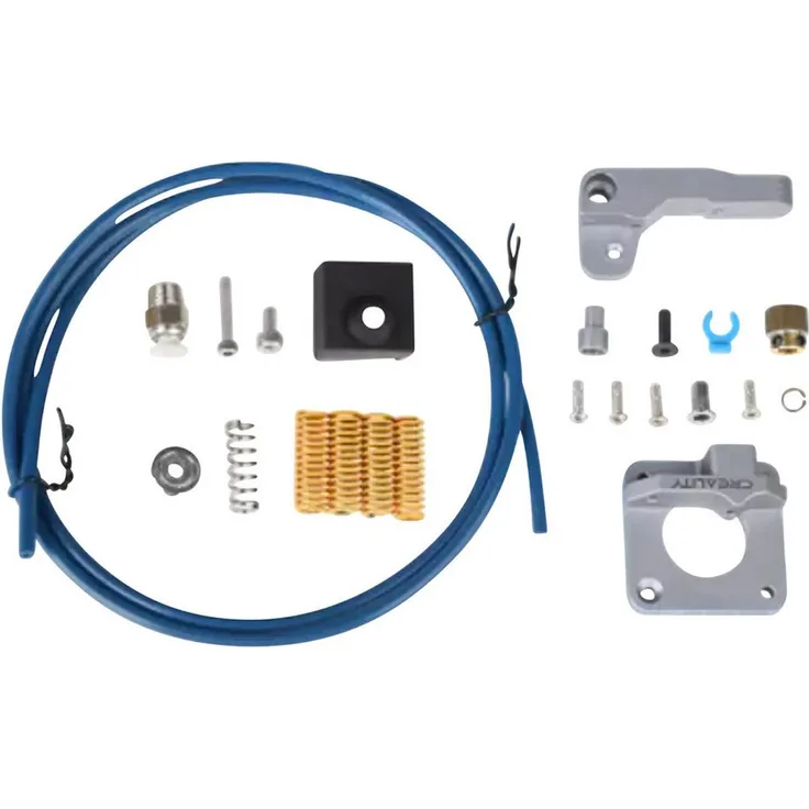Creality 3D-Drucker CREALITY Extruder- und Capricorn-Teflonschlauch-Set, Metall-Extruder (Grau) und hitzebeständiger PTFE-Schlauch, kompatibel mit Ender-3/5 und CR-10 Serien
