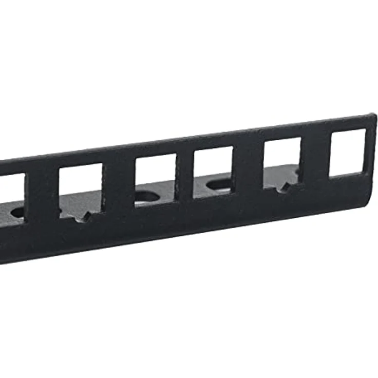 HMF Rackschiene für Serverschrank, 2 Stück, 10 Zoll, 12 HE, aus stabilem Stahlblech in Schwarz, schnell installierbar – Bild 3