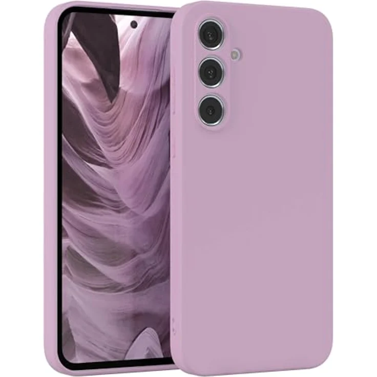 EAZY CASE Silikonhülle für Samsung Galaxy A35, Violett, stoßfest mit Kameraschutz, dünn und kratzresistent, TPU Cover in Flieder – Bild 1