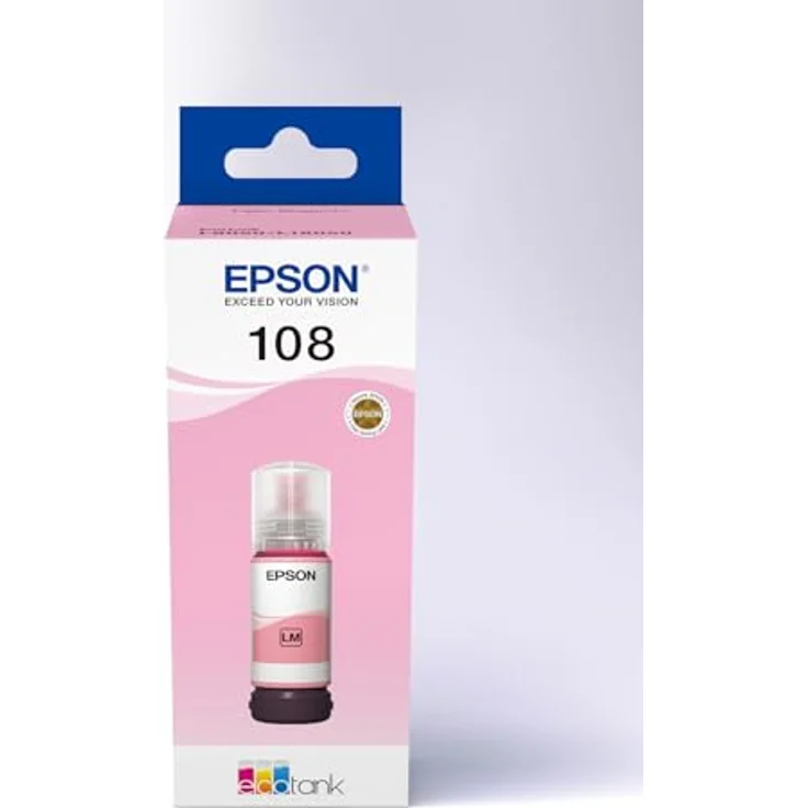 Epson 108 Tintenpatrone hellmagenta, original Nachfülltinte für EcoTank L18050 L8050 – Bild 2