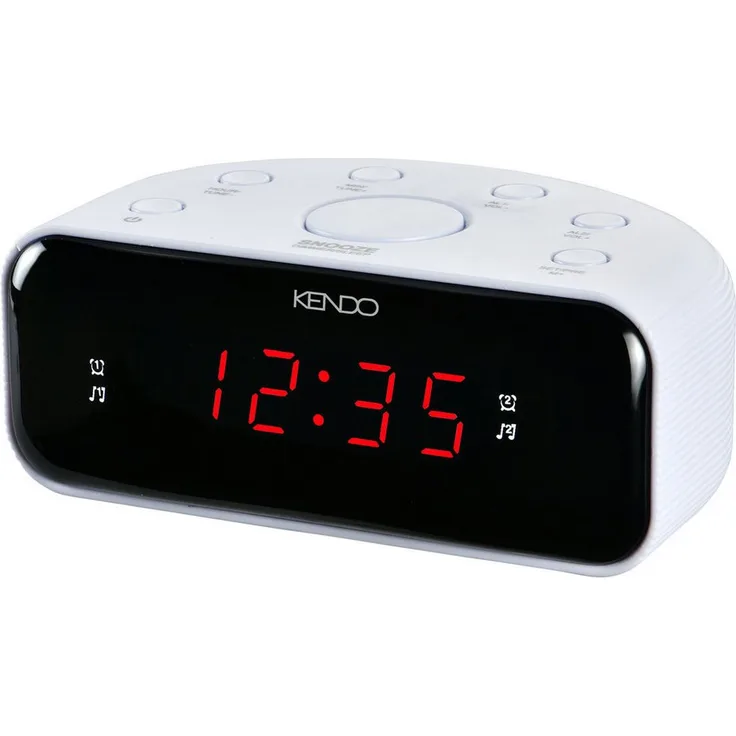 Kendo Clock 24 EXW, Digitalradio (DAB) mit UKW/FM-Tuner, Weckfunktion und dimmbarem Display, Weiß
