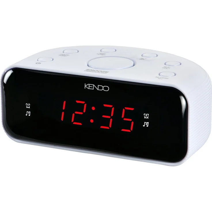 Kendo Clock 24 EXW, Digitalradio (DAB) mit UKW/FM-Tuner, Weckfunktion und dimmbarem Display, Weiß