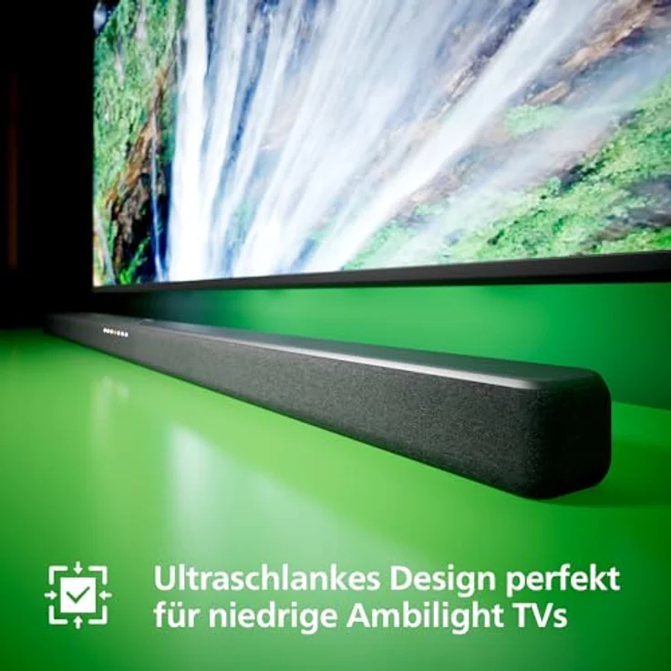 Philips TAB6309 Soundbar 2.1 mit drahtlosem Subwoofer - 2,1 Kanal 320W, DTS Virtual X, Bluetooth 5.4, HDMI ARC, optische Verbindung und USB-Konnektivität - Dunkelgrau – Bild 4
