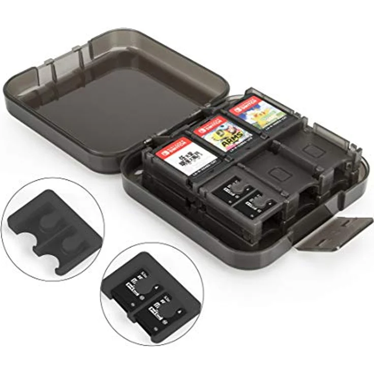 AmazonBasics - Aufbewahrungsbox für Spiele der Nintendo Switch - Schwarz – Bild 4