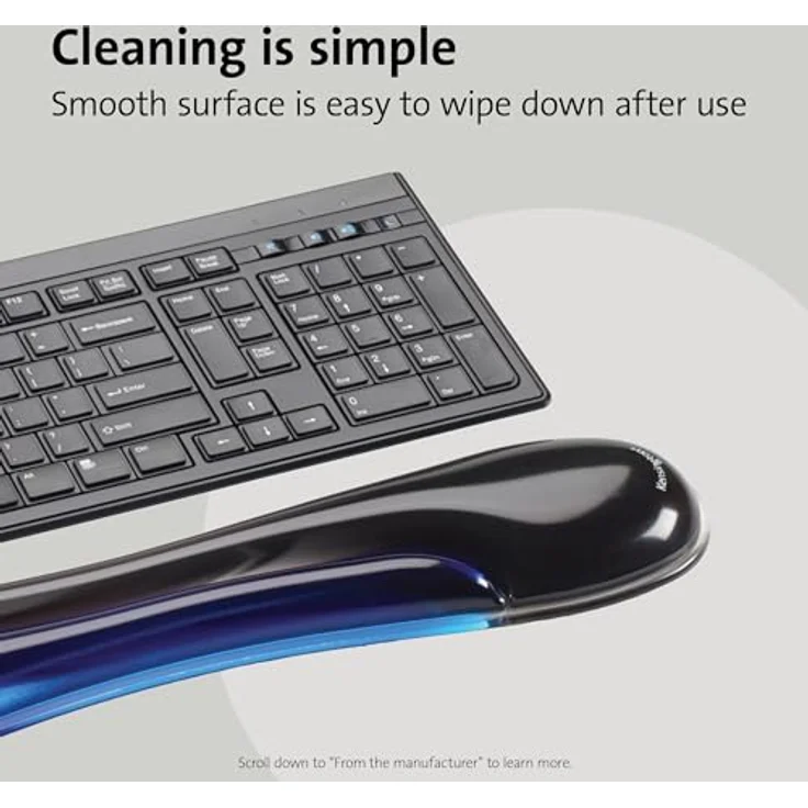 Kensington ergonomische Duo Gel Tastatur Handgelenkauflage für Standardtastaturen, 90 x 36 x 480 mm, blau und schwarz, 62397 - Preisvergleich – Bild 5