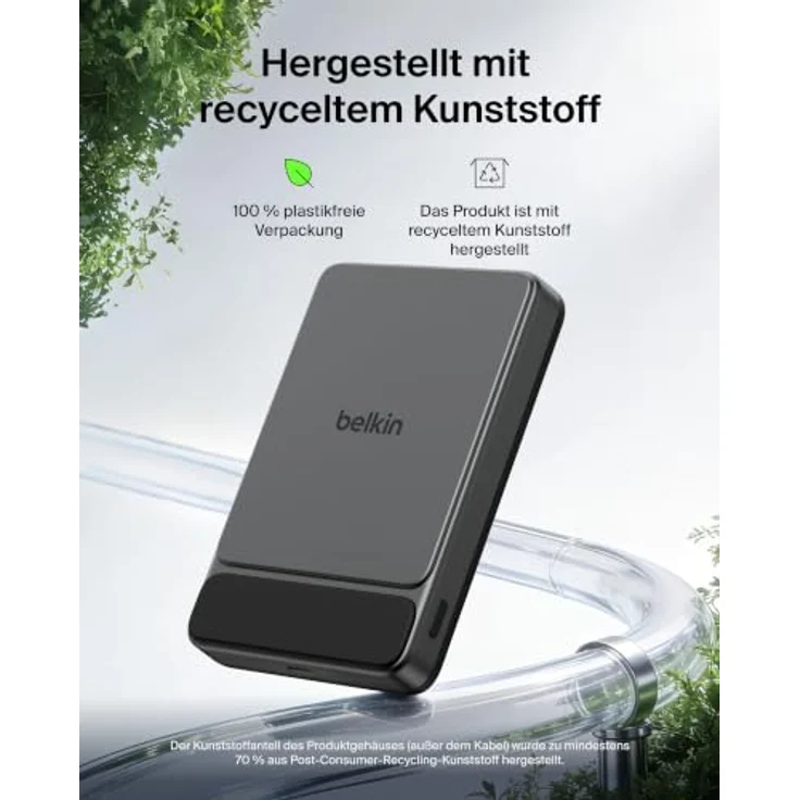 Belkin UltraCharge Power Bank, 10.000 mAh, slim, magnetisch, USB-C, 25 Watt, schwarz – Bild 11
