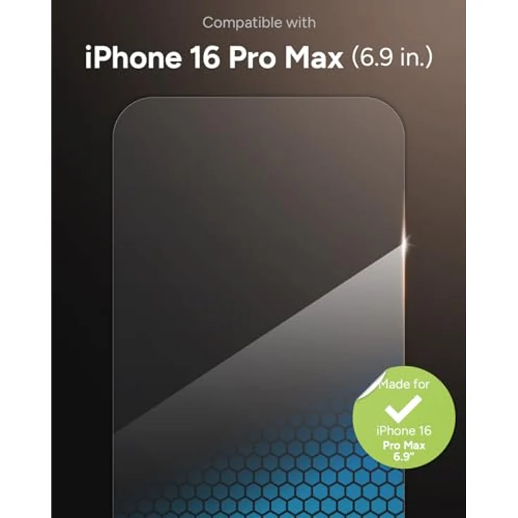 ZAGG InvisibleShield Glass XTR4, Gehärteter Glas-Displayschutz für iPhone 16 Pro Max [6.9-Inch], Graphen-verstärkt, Blaulichtfilter, Stoßfest, Transparent – Bild 2