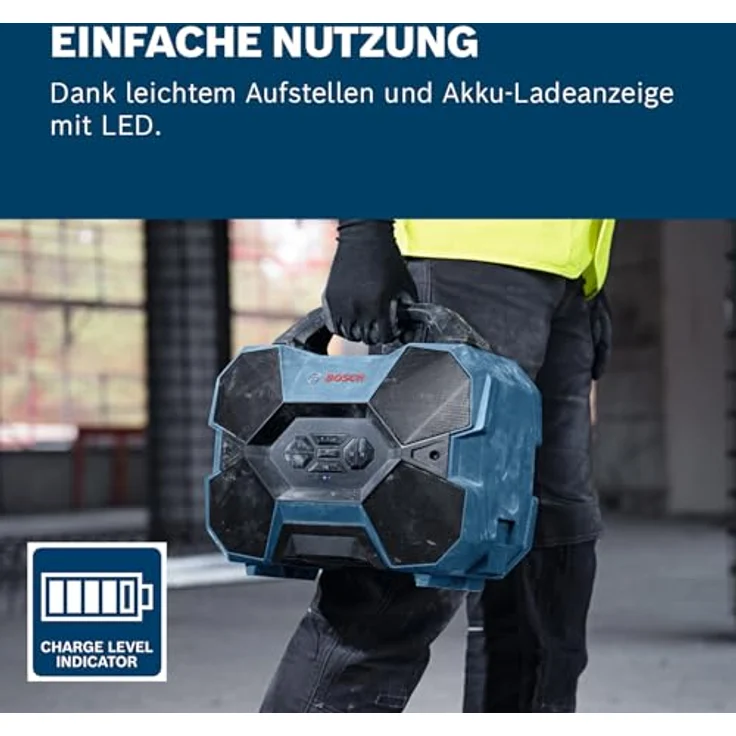 Bosch Professional 18V/12V System Akku-Bluetooth-Lautsprecher GPB 18V-6 C, Kristallklarer Sound, Multi-Speaker Sound, IP54, ohne Akku/Ladegerät – Bild 4