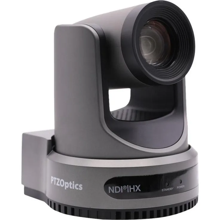 PTZOptics Move 4K 30X Netzwerkkamera, 4K UHD Videoaufnahme mit 30x optischem Zoom, grau