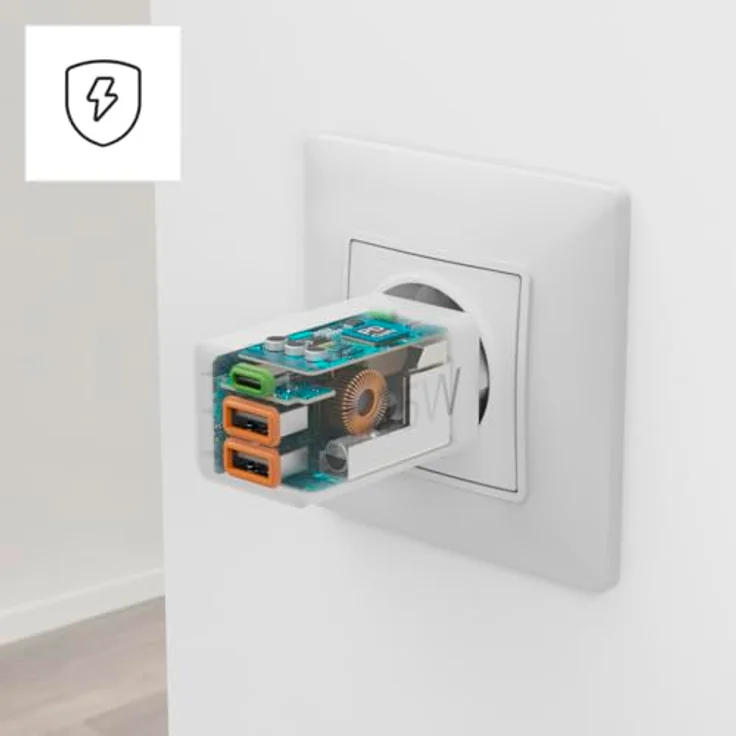Hama Schnellladegerät USB (Ladegerät mehrfach, USB C, USB A, Handy Tablet Laptop Universal Ladegerät, Netzstecker USB Schnellladen, USB C Netzteil, Power Delivery/Quick Charge 3.0, GaN Charger, 45 W) – Bild 4