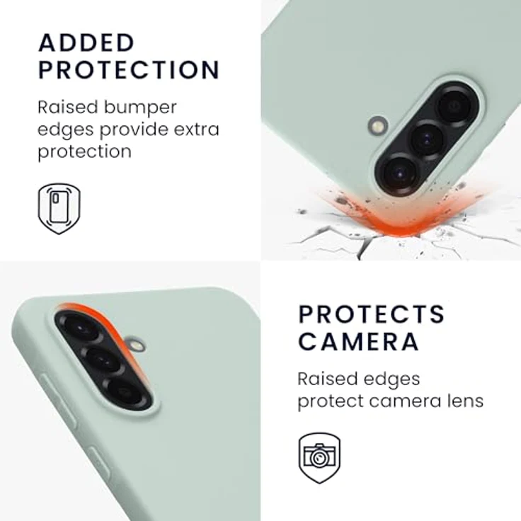 kwmobile Hülle kompatibel mit Samsung Galaxy A36 5G - weiches TPU Silikon Case, rutschfest und reißfest, Cool Mint – Bild 3
