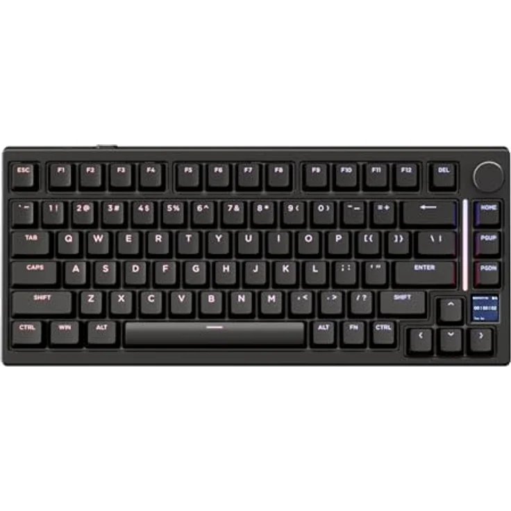 GK GAMAKAY TK75HE V2, 75% Rapid Trigger Mechanische Gaming-Tastatur mit TFT-Display, 0,01mm RT Genauigkeit, 8KHz Polling Rate, Snap Tap, Hall Effekt Magnetschalter, Schwarz-V2 Magnetic Phoenix – Bild 1