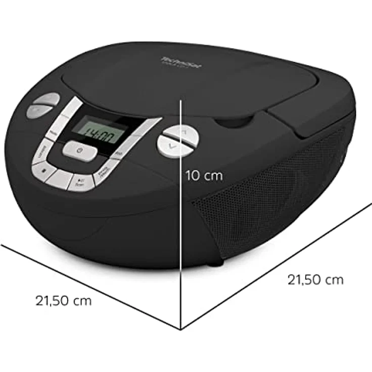 TechniSat Viola CD-1 - tragbarer Stereo CD-Player, Boombox mit Tragegriff, UKW, Bluetooth, 2 x 1 Watt – Bild 9