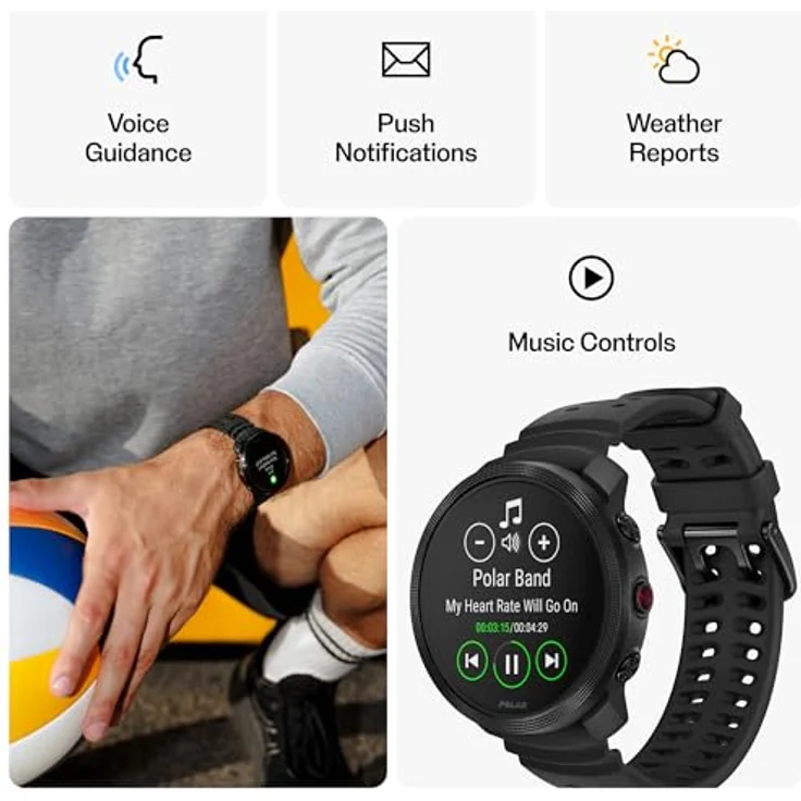 Polar Vantage M3 - Multi-Sport-Smartwatch mit AMOLED-Display, Dual-Frequenz-GPS, Turn-by-Turn-Navigation, bis zu 7 Tage Akkulaufzeit – Bild 5