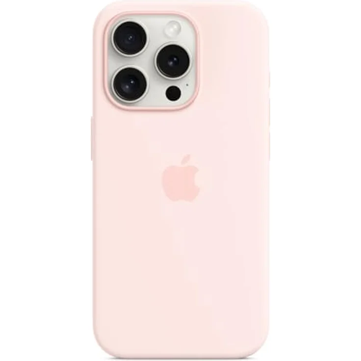 Apple iPhone 15 Pro Silikon Case mit MagSafe – Hellrosa ​​​​​​​ – Bild 3