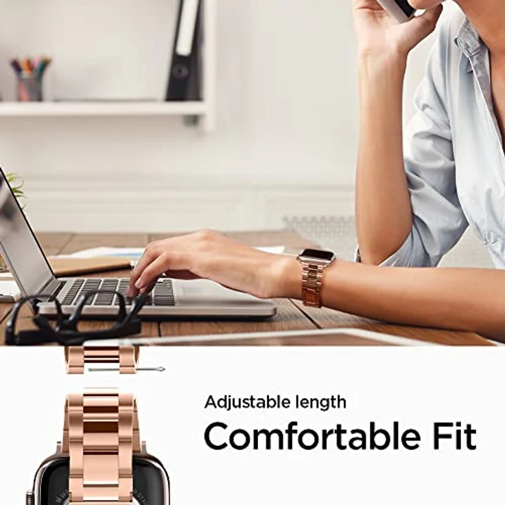 Spigen Modern Fit Entwickelt für Apple Watch Armband für 40mm - 38mm Serie 5 - Serie 4 - Serie 3-2-1 - Roségold – Bild 7