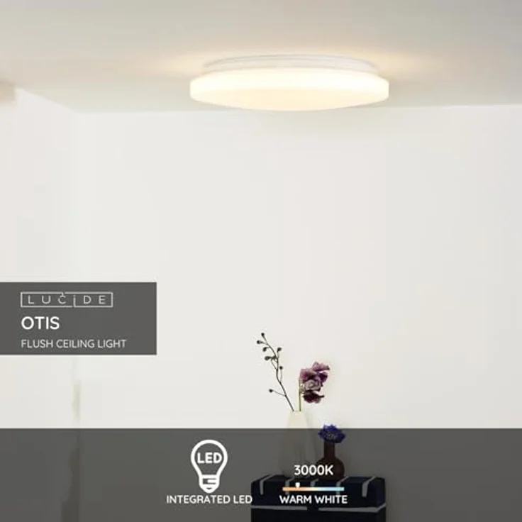 LUCIDE OTIS Deckenleuchte Ø 34 cm LED 1x24W 3000K Opal, smarte Deckenbeleuchtung – Bild 2