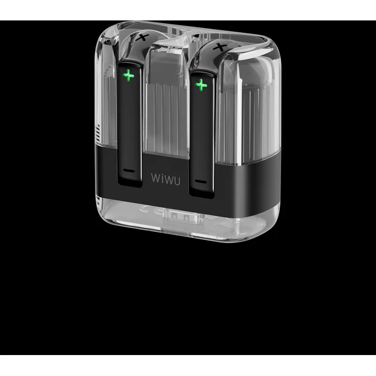 Wiwu T21 TWS, Kabellose Bluetooth Kopfhörer mit ergonomischem Design, Schwarz