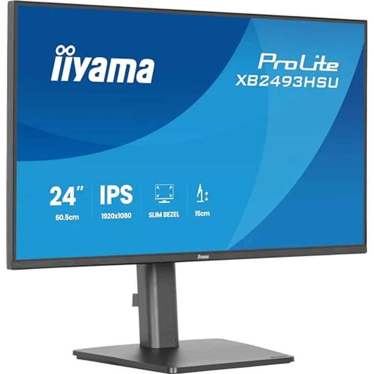 iiyama Prolite XB2493HSU-B1, 23,8 Zoll Full-HD IPS-LED-Monitor, 120Hz, höhenverstellbar, Pivot, schwarz – Bild 1