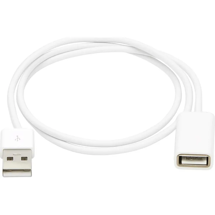 Bolwins G21 USB 2.0 Verlängerungskabel 1m, USB A Stecker auf A Buchse, Plug and Play, Weiß