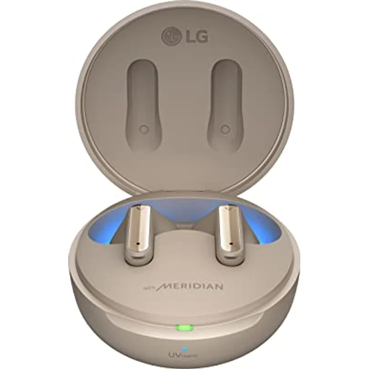 LG TONE Free DFP8 In-Ear Bluetooth Kopfhörer mit MERIDIAN-Sound und Active Noise Cancellation (ANC), kompatibel mit Siri und Google Assistant, TONE-DFP8E.CDEULLK Gold – Bild 3