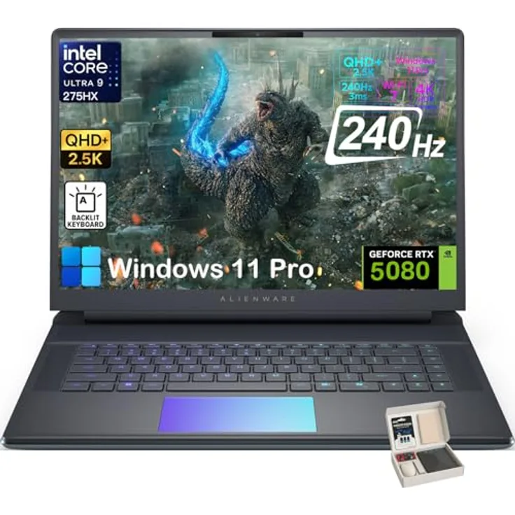 Dell Pro 16 PC16255, AMD Ryzen AI 7 350, 16 GB RAM, 512 GB SSD NVMe, 16" IPS Full HD Plus, Radeon 860M, Wi-Fi 6E, Platinum Silver, Win 11 Pro, 1 Jahr Basis Vor-Ort