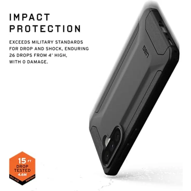 URBAN ARMOR GEAR Scout Case Samsung Galaxy A56 5G Hülle Sturzfest nach Militärstandard, Displayschutz, schwarz – Bild 2