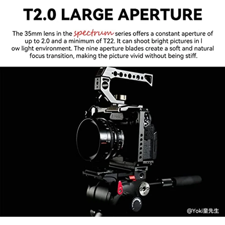 7artisans 35 mm T2.0 Cine Objektiv, Vollrahmen mit großer Blende für Sony E-Mount, 9 Elemente für hochwertiges Bokeh, manueller Fokus bis 27,9 cm – Bild 3