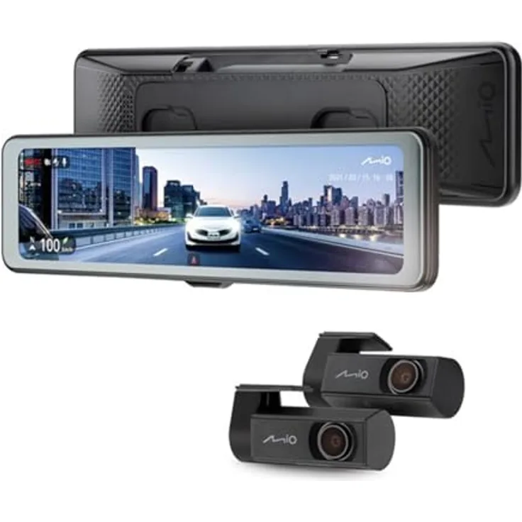 Mio MiVue R860WD, Dashcam mit 2.5K 1440P STARVIS 2 HDR, WiFi, GPS, OTA, Parkmodus, eingebautem Mikrofon, schwarz