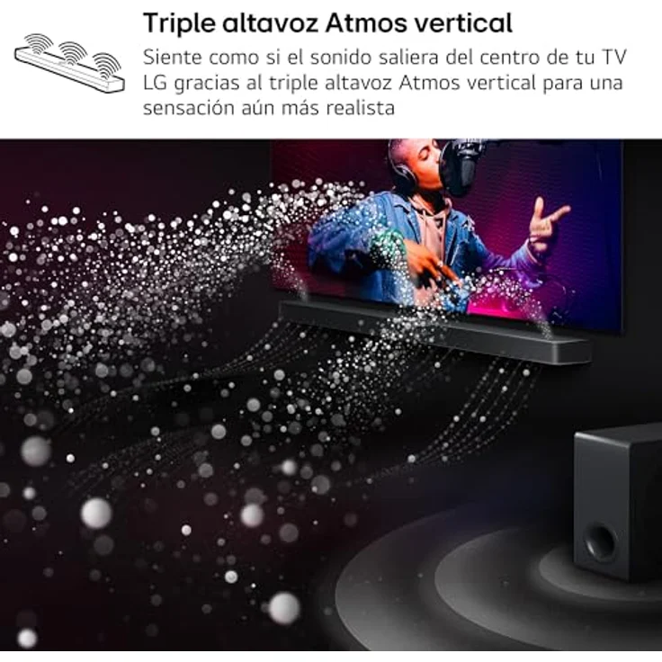 LG S80TY, Soundbar, 3.1.3 Dolby Atmos, 480 Watt, Schwarz – Bild 3