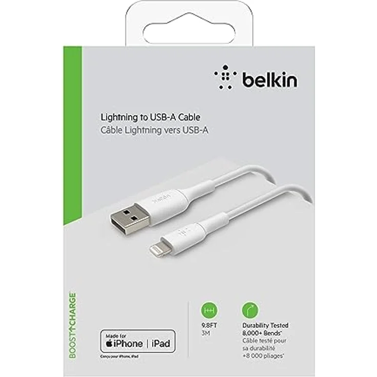 Belkin Lightning Lade/Sync Kabel PVC, 3 m, weiß – Bild 7