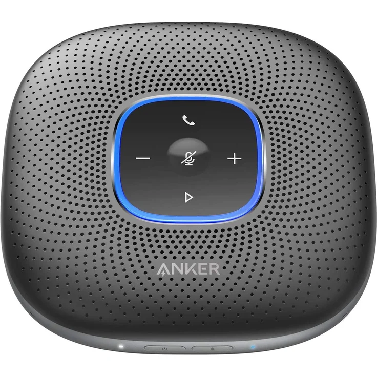 Anker PowerConf Bluetooth Konferenzlautsprecher mit 6 integrierten Mikrofonen, verbesserter Tonaufnahme, 24 St. Akku, USB-C Konnektivität, für Homeoffice (Schwarz) – Bild 1