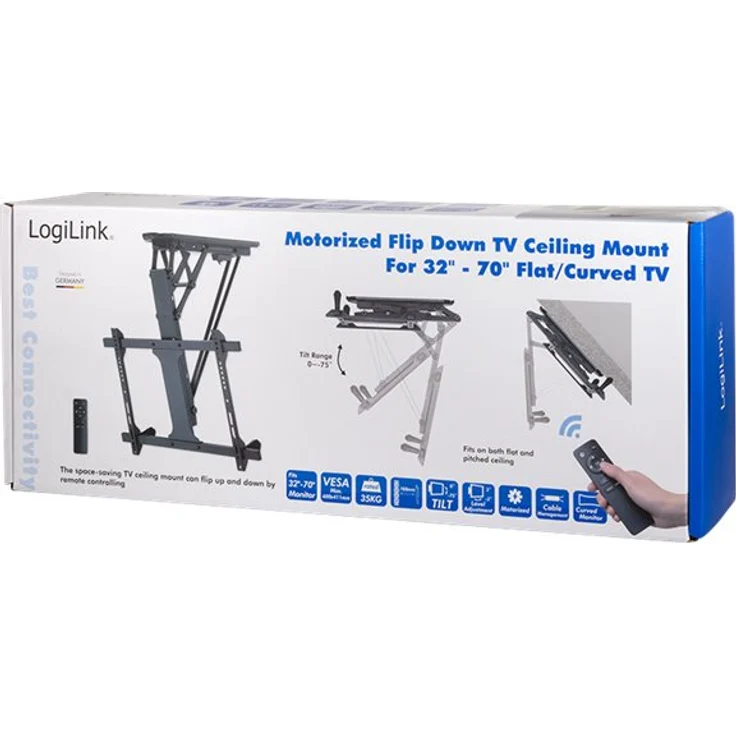 Logilink Deckenhalterung TV 32-70,elektrisch,Max.35KG,schw, BP0118 – Bild 6