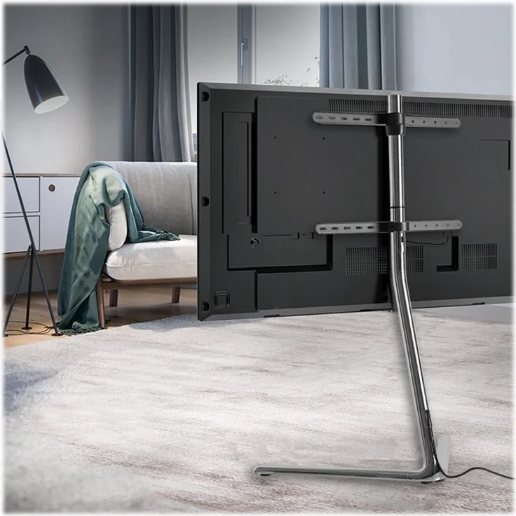 LogiLink TV-Ständer, für 124,46 - 177,80 cm, V-Fuß, chrome – Bild 2