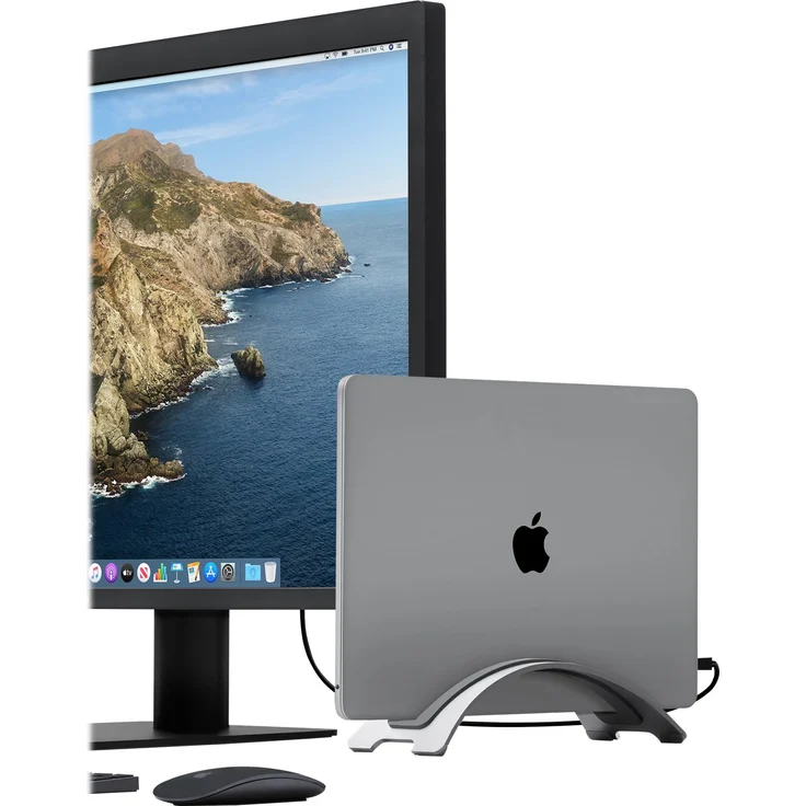 Twelve South BookArc für MacBook | Platzsparender vertikaler Tischständer für Apple Notebooks (Silber) – Bild 7