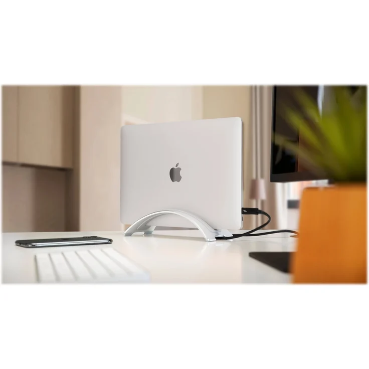Twelve South BookArc für MacBook | Platzsparender vertikaler Tischständer für Apple Notebooks (Silber) – Bild 9
