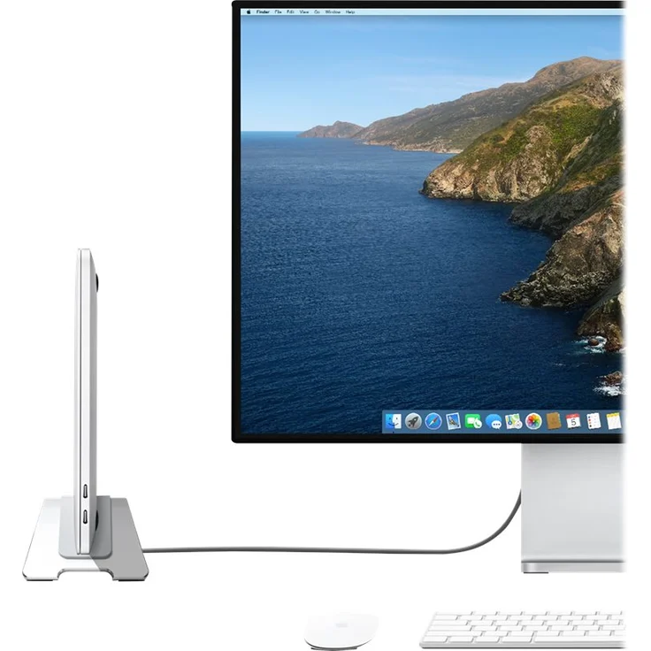 Twelve South BookArc für MacBook | Platzsparender vertikaler Tischständer für Apple Notebooks (Silber) – Bild 3