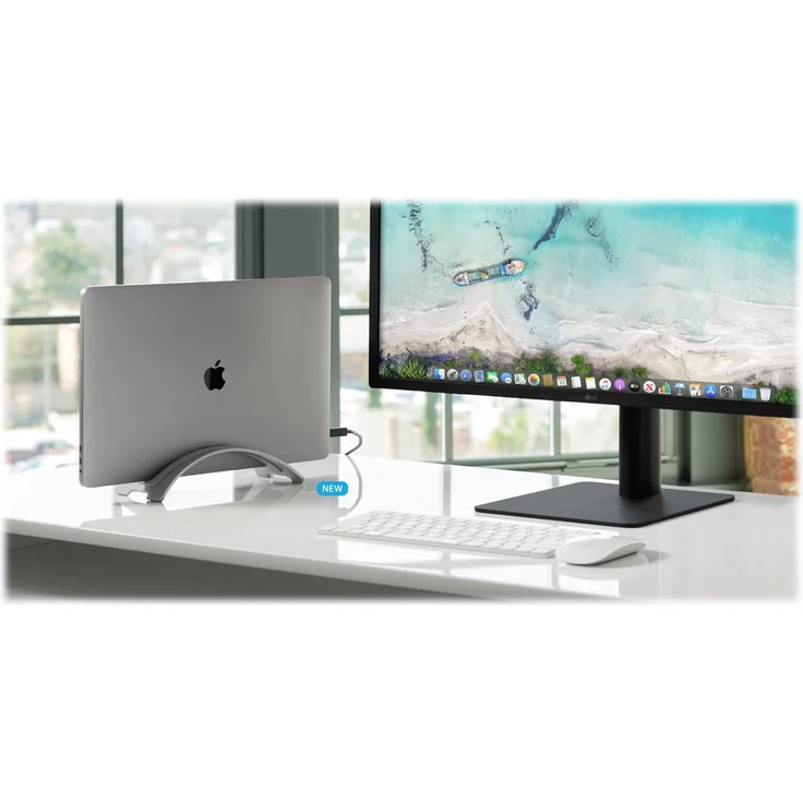 Twelve South BookArc für MacBook | Platzsparender vertikaler Tischständer für Apple Notebooks (Silber) – Bild 6