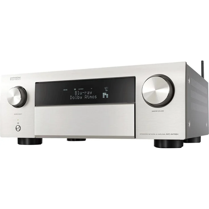 Denon AVC-X4700H 9.2-Kanal AV-Verstärker, Hifi Verstärker, Alexa kompatibel, 8 HDMI Eingänge und 3 Ausgänge, 8K-Video, WLAN, Musikstreaming, Dolby Atmos, Auro-3D, AirPlay 2, HEOS Multiroom, Silber – Bild 4
