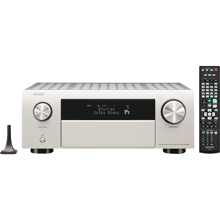Denon AVC-X4700H 9.2-Kanal AV-Verstärker, Hifi Verstärker, Alexa kompatibel, 8 HDMI Eingänge und 3 Ausgänge, 8K-Video, WLAN, Musikstreaming, Dolby Atmos, Auro-3D, AirPlay 2, HEOS Multiroom, Silber – Bild 3