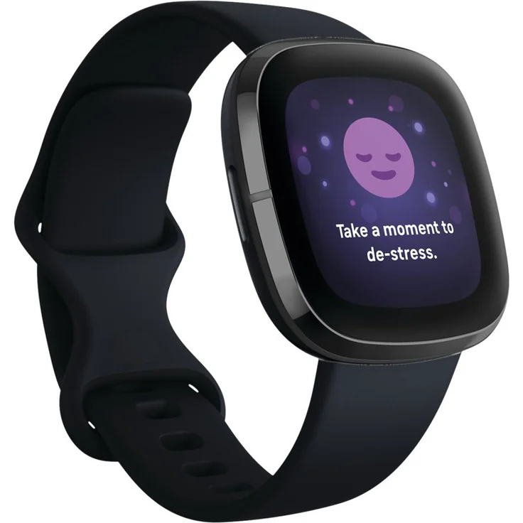 Fitbit Sense Smartwatch GPS, Unisex, S/L, Edelstahlgehäuse, Graphit/Carbon – Bild 14